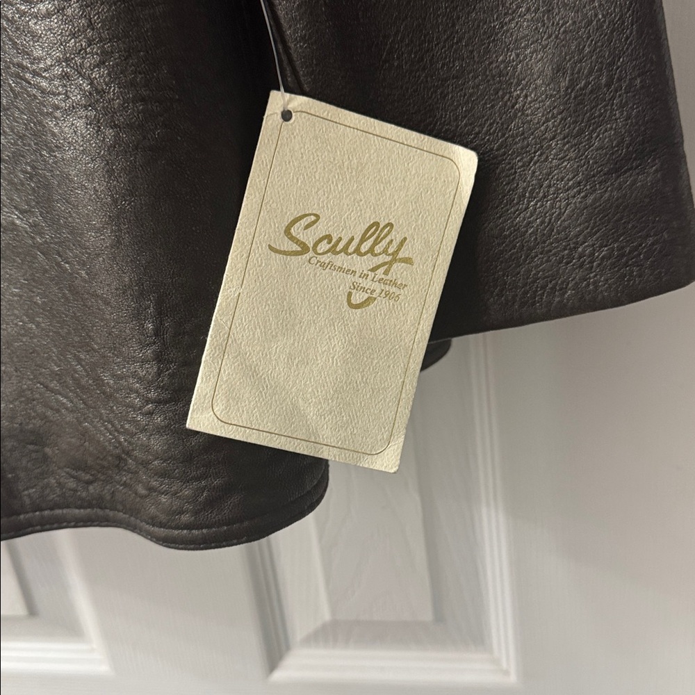 NWT-Scully Brown Leather Jacket - Picture 3 of 5